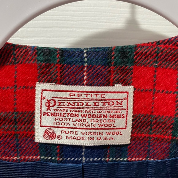 Pendleton women’s shirt tartan plaid blazer, petite, vintage, size petite M. USA - Picture 5 of 9